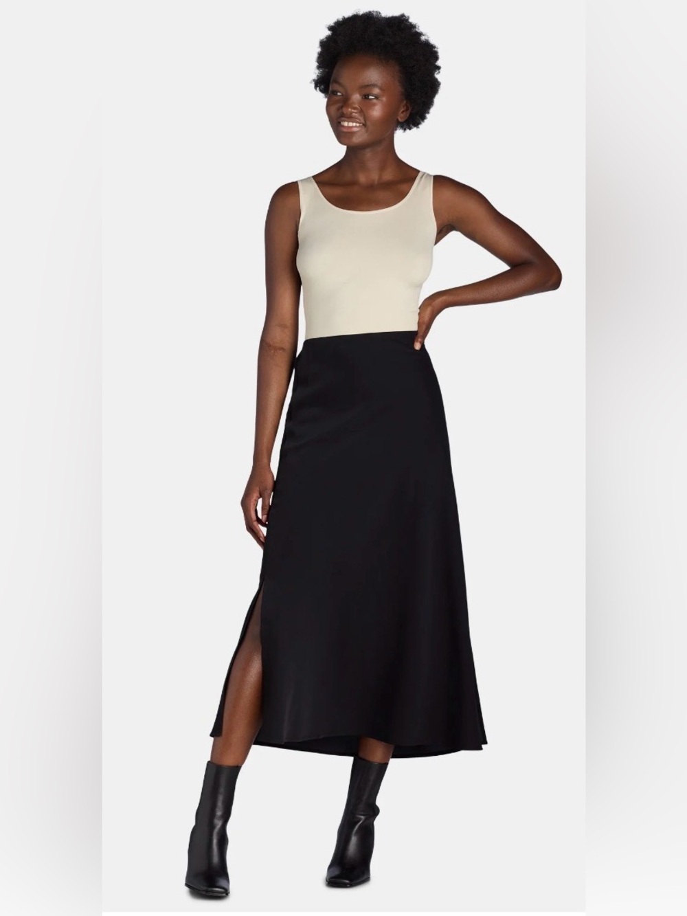 Satin Maxi Slip skirt